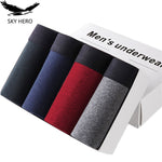 4pcs/Lot Men&#39;s Panties Underpants Cueca Boxers Underwear Cotton Thermal for Man Breathable Homme Sexy Soft Male Shorts