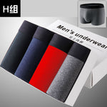 4pcs/Lot Men&#39;s Panties Underpants Cueca Boxers Underwear Cotton Thermal for Man Breathable Homme Sexy Soft Male Shorts