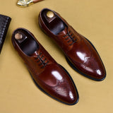 Desai 2022 New Men Dress Handmade Shoes Genuine Leather Male Oxford Italian Classic Vintage Lace-up Men&#39;s Brogue Shoes Oxford