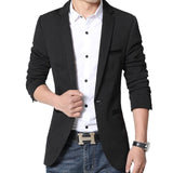 Brand Mens Casual Blazers Autumn Spring Fashion Slim Suit Jacket Men Blazer Masculino Clothing Vetement Homme M~5XL HF1415