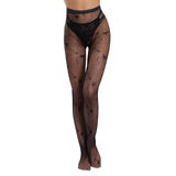 Women Sexy Body Stocking Lace Soft Top Thigh High Stockings + Suspender Garter Belt Over Knee Pantyhose Floral Fit Below 60kg