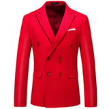 2022 Fashion New Men&#39;s Casual Boutique Business Solid Color Double Breasted Suit Jacket Blazers Coat