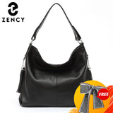 2022 New Fashion Brand Real Genuine Leather Tassel Women&#39;s Handbag Elegant Ladies Hobo Crossbody Shoulder Bags Bucket Shopper