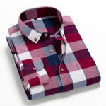 Men Flannel Plaid Shirt 100% Cotton 2022 Spring Autumn Casual Long Sleeve Shirt Soft Comfort Slim Fit Styles Brand For Man Plus