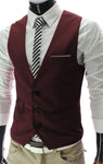 2022 New Arrival Dress Vests For Men Slim Fit Mens Suit Vest Male Waistcoat Gilet Homme Casual Sleeveless Formal Business Jacket