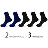 HSS 2022 High Quality Casual Men&#39;s Business Socks Summer Winter Cotton Socks Quick Drying Black White Long Sock Plus Size US7-14