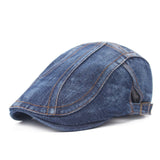 Adjustable Denim Beret Hats Men Women Unisex Jeans Berets Newsboy Hat Spring Autumn Hats Peaked Cap Casual Forward Caps 2021