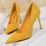 BIGTREE Shoes 2022 New Women Pumps Suede High Heels Shoes Fashion Office Shoes Stiletto Party Shoes Female Comfort Women Heels