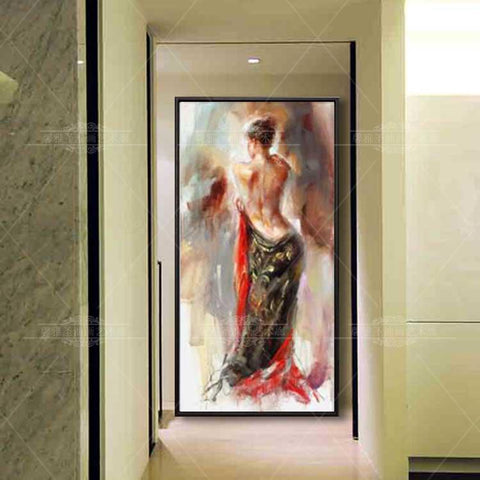 Wall Pianting stencil face painting Dancing Lady Girl Sexy Women Living Room Decor Canvas Painting Art Oil Painting Best SELL