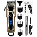 Professional Barber Hair Clipper Rechargeable Electric Finish Cutting Machine Beard Trimmer Shaver Cordless Corded