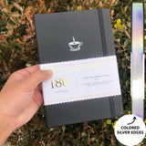 BUKE A5 Dotted Journal Bujo Dot Grid Notebook, 180gsm Bamboo Thick White Paper, 5*5mm Dots 160 Pages Waterproof Hardcover
