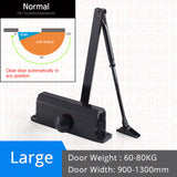 NAIERDI Hydraulic Buffer Door Closer 25KG to 80KG Adjustable Speed Door Closing Equipment Mute Soft Closing Door Hardware