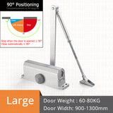 NAIERDI Hydraulic Buffer Door Closer 25KG to 80KG Adjustable Speed Door Closing Equipment Mute Soft Closing Door Hardware