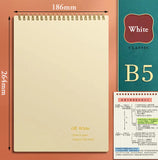 Notebooks A5/B5,80sheets Writting Paper Grid Book For School Office,Checkered Planner Notepads Agenda 2022 Flipbook