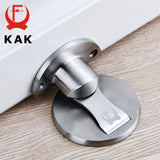KAK Magnetic Door Stops 304 Stainless Steel Door Stopper Hidden Door Holders Catch Floor Nail-free Doorstop Furniture Hardware