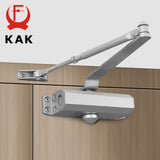 KAK Automatic Door Closer 2 Spring Hydraulic Buffer Adjustable Door Stopper Speed Mute Closing For 25 to 80KG Door Hardware