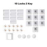 Magnetic Child Lock Protection From Children Baby Safety Cabinet Drawer Door Lock Invisible Lock Kids Security 8+2 With 1 Cradle