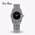 JADE ANGEL 925 Sterling Silver Watch Jewelry Elegant Ladies Watch Women&#39;s Bracelet Gift