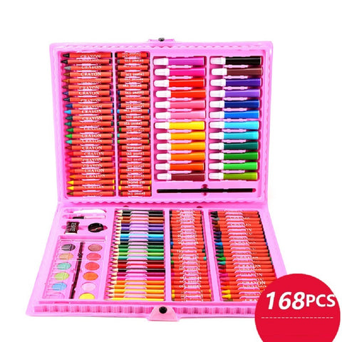 168 Pieces Art Supplies Set Deluxe Art Creativity Painting Drawing Sets for Adult &amp; Kids Colored Pencil Kit for artists Drawing