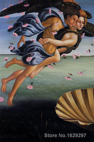 Birth of Venus (left panel) by Sandro Botticelli Canvas art Painting High quality Hand painted