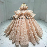 Dreamlike Butterfly Organza Puffy Ball Gowns Pretty Straplesss Tiered Girls Graduation Party Dress Bridal Luxury Prom Dresses