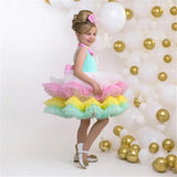Fashion Show Flower Girl Dresses Princess Birthday Tiered Colorful Tulle Pageant Robe De Demoiselle Bridal Wedding Party Gown