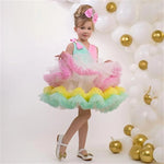 Fashion Show Flower Girl Dresses Princess Birthday Tiered Colorful Tulle Pageant Robe De Demoiselle Bridal Wedding Party Gown
