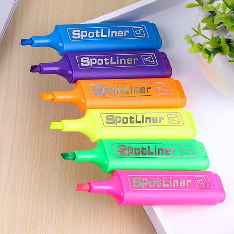 Highlighter MP-460 Water-based Pigment Single Head 6-Color Marker Pen Head Pen Note Pen Stationery Office school supplies