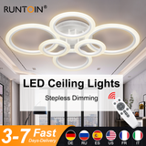 Modern LED Ceiling Lights Indoor Lighting Lamp Chandelier Stepless Dimming with Remote Control For Living Room Bedroom Kitchen