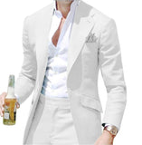 Peak Collar Men Suits Slim Fit Notched Green Mens Suit Blazers Jackets Pants 2 Piece Formal Causal Business Wedding Groom Wear
