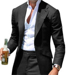 Peak Collar Men Suits Slim Fit Notched Green Mens Suit Blazers Jackets Pants 2 Piece Formal Causal Business Wedding Groom Wear