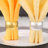 6Pcs Metal Napkin Rings Gold/Silver Napkin Rings For Weddings Ceremony Celebrations Decoration High Quality Party Supplies