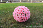 Artificial Encryption Rose Silk Flower Kissing Balls Hanging Ball Christmas Ornaments Wedding Party Decorations Free shipping