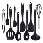Silicone Cooking Utensils Set 10 Pcs Kitchen Utensil Set With Holder Spatula Set Non Toxic Heat Resistant Nonstick Silicone Hand