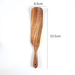 Teak Wood Kitchen Utensils Eco Natural Wooden Cooking Tools Non-Stick Fried Egg Spatula Salad Mixing Shovels Cooking Turners