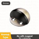 NAIERDI Magnet Door Stops Stainless Steel Door Holder Silver Magnetic Door Stopper Non-punch Doorstop Furniture Door Hardware