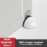 NAIERDI Magnet Door Stops Stainless Steel Door Holder Silver Magnetic Door Stopper Non-punch Doorstop Furniture Door Hardware