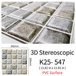 KPS 10/Pcs Waterproof PVC Marble Floor Sticker 3D Wallpaper 30*30cm Home Decoration DIY Self-adhesive Bathroom Decals
