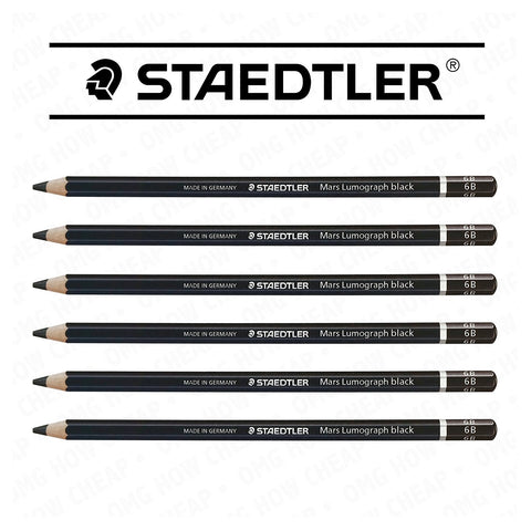 1Pc Germany STAEDTLER 100B Mars Lumograph Black Sketch Painting Charcoal Drawing 2B 4B 6B 8B Pencil New Lead Grade HB 7B