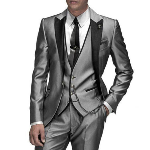 New Italian Tailcoat Design Men Suits For Wedding Prom (Jacket+Pants+Vest) Elgant Terno Men Suit Set Groomsmen Groom Tuxedos