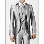 New Italian Tailcoat Design Men Suits For Wedding Prom (Jacket+Pants+Vest) Elgant Terno Men Suit Set Groomsmen Groom Tuxedos