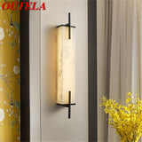 OUTELA Brass Indoor Sconce Wall Lights Modern Bedroom Luxury Marble LED Lamp Design Balcony For Home Corridor