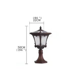 AOSONG Classical Outdoor Solar Lawn Lamp Light Waterproof Home for Villa Garden Decoration