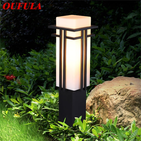 OUFULA Outdoor Lawn Lights Modern Garden Lamp LED Waterproof IP65 Home Decorative For Villa Duplex