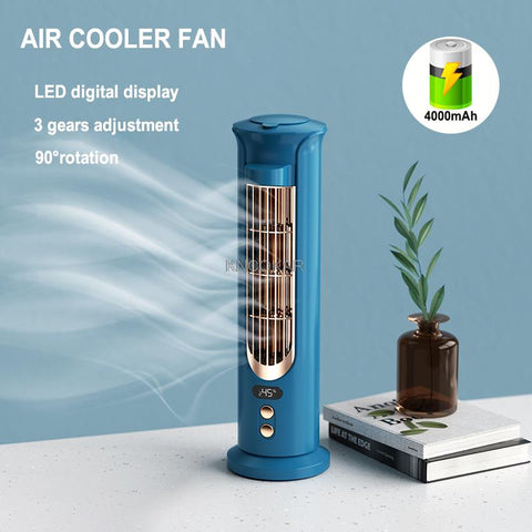 New Mini Air Conditioner USB Desktop Air Cooler LED Digital Display Air Cooler Portable Rechargeable Mobile Air Conditioning Fan