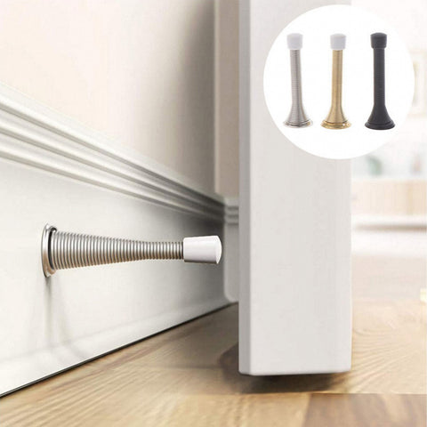 Durable Windproof Spring Door Stopers Child Safety Anti Pinch Door Stops Decorative Plugs Protect Doors Walls Household Hardware