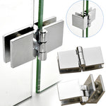 4 PCS Cabinet Glass Door Hinges Wine Door Hinges Glass Hinges hardware Suitable for glass thickness 5-8mm. 90/180/0 degree