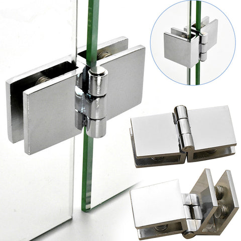 4 PCS Cabinet Glass Door Hinges Wine Door Hinges Glass Hinges hardware Suitable for glass thickness 5-8mm. 90/180/0 degree