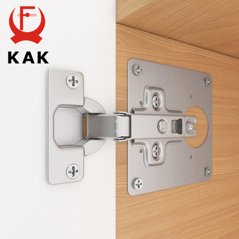 KAK Stainless Steel Cabinet Hinge Repair Plate 1-8 Pack Door Hinge Mounted Plate with Screws Furniture Hardware Accessories