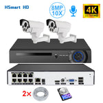 8CH 4K NVR 8MP IP PTZ 10X Zoom Camera POE IP Outdoor Security System Kit Audio CCTV Camera P2P View H.265 APP Xmeye